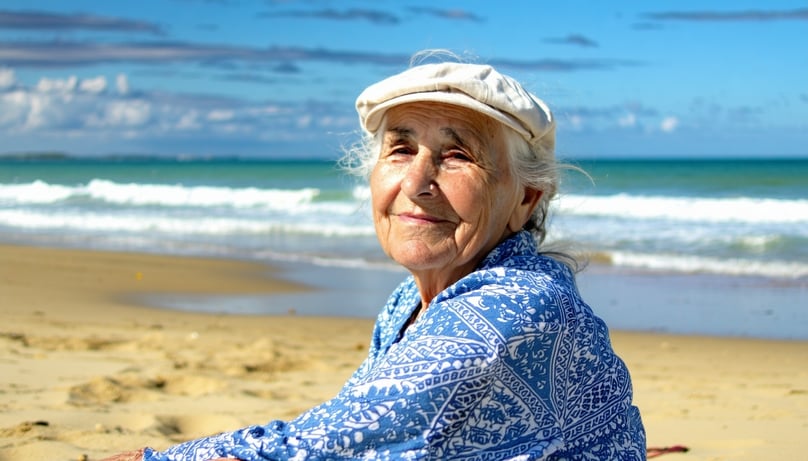 older person at the beach-3