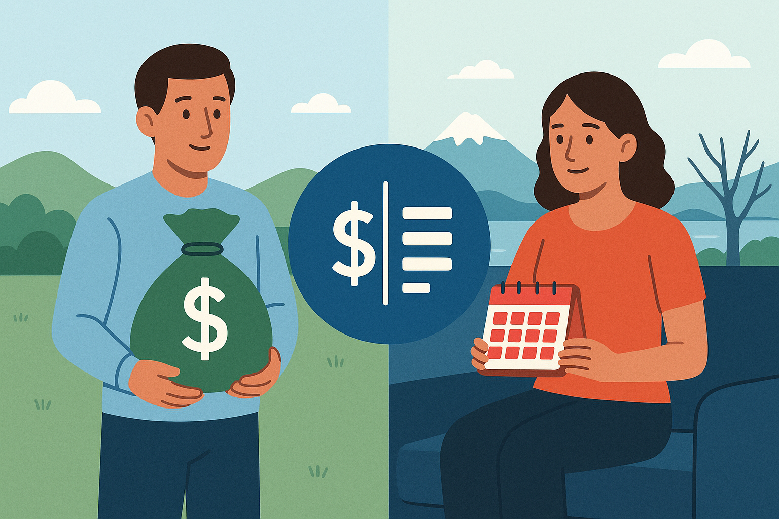Difference between lump sums and monthly pay out